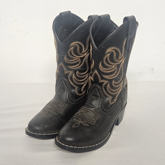 Kids Black Cowboy Boots - Picture 1 of 5